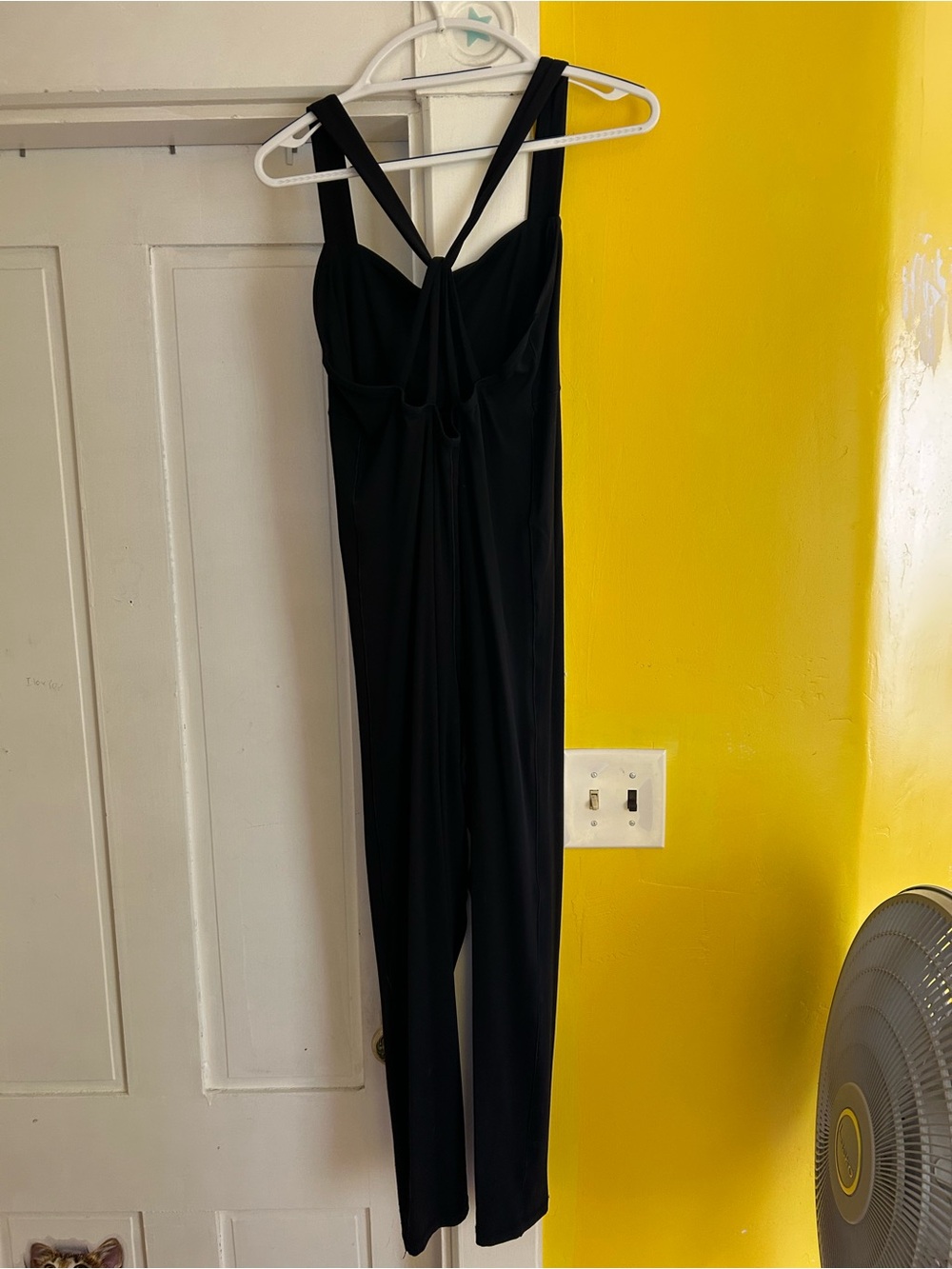 aerie Black Strappy-Back Jumpsuit